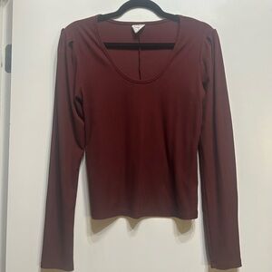 Women's Long Sleeve Rust colored  top